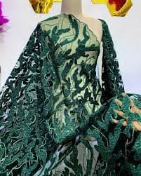 George Fabric African George Wrappers With French Lace Blouse